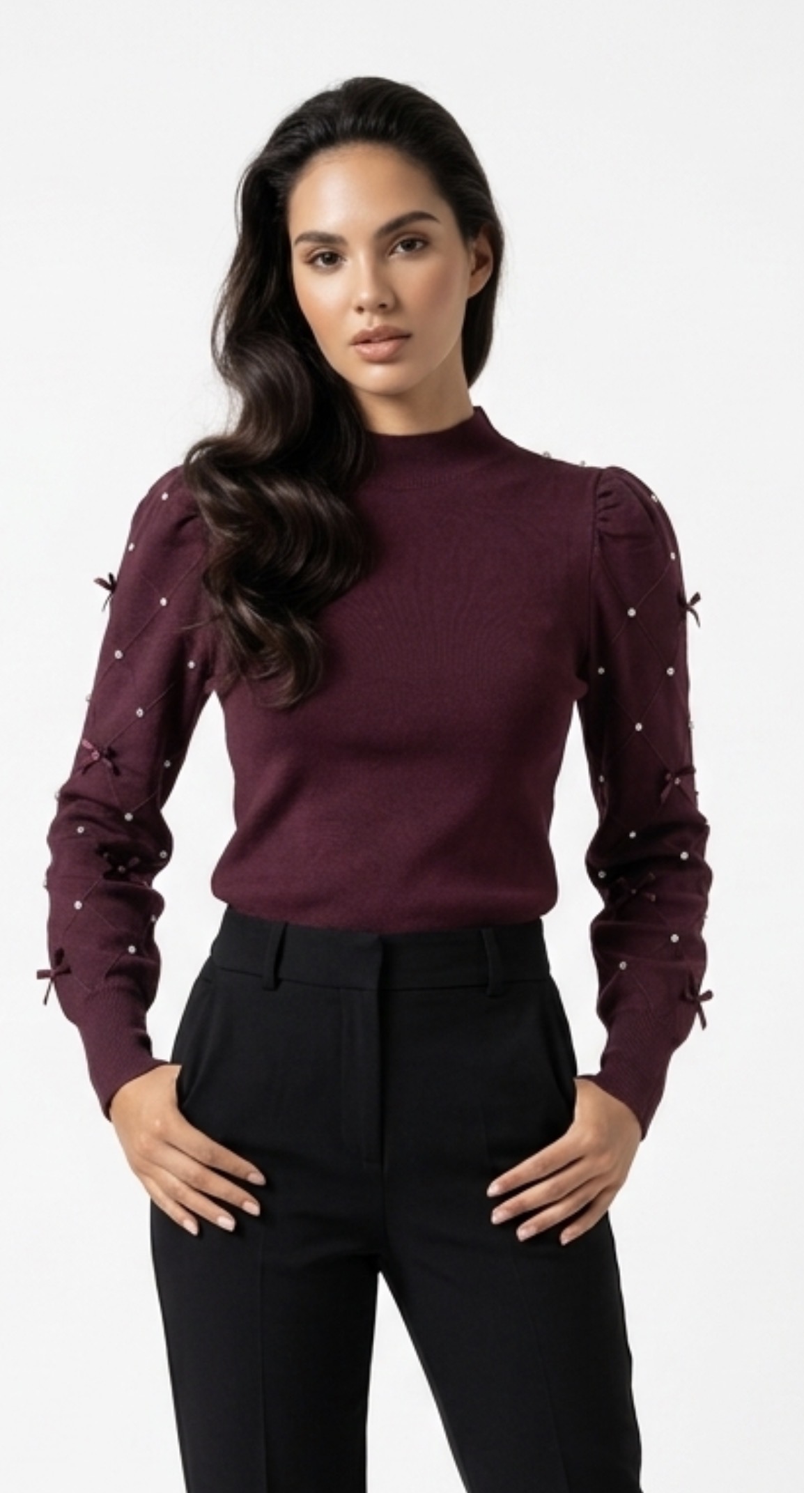 Blusa fiocchi e strass